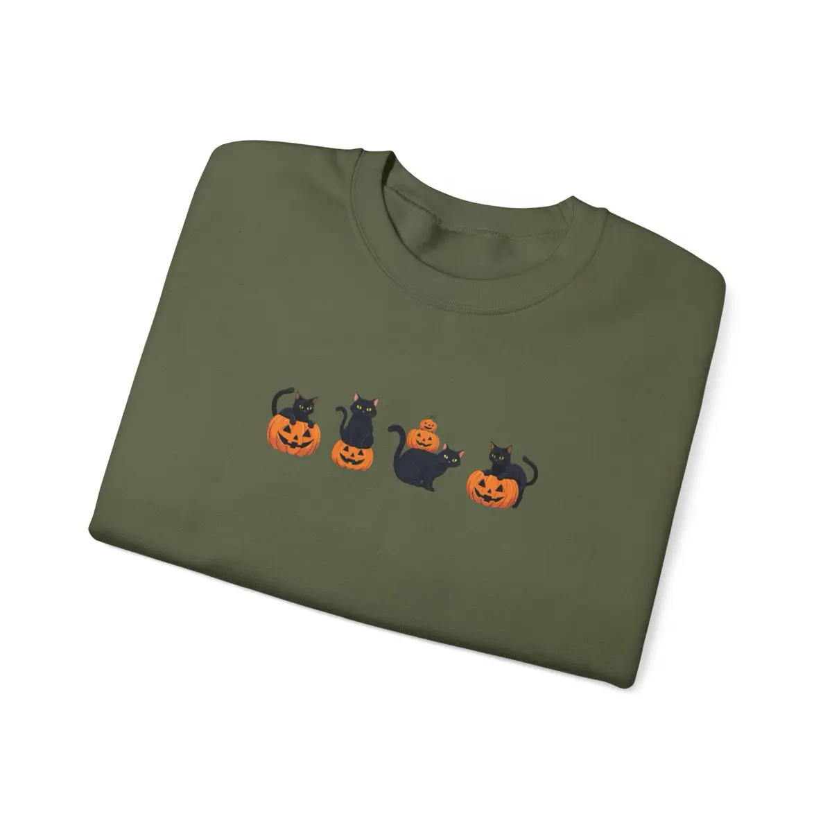 Cats + Pumpkins Crewneck - On Model